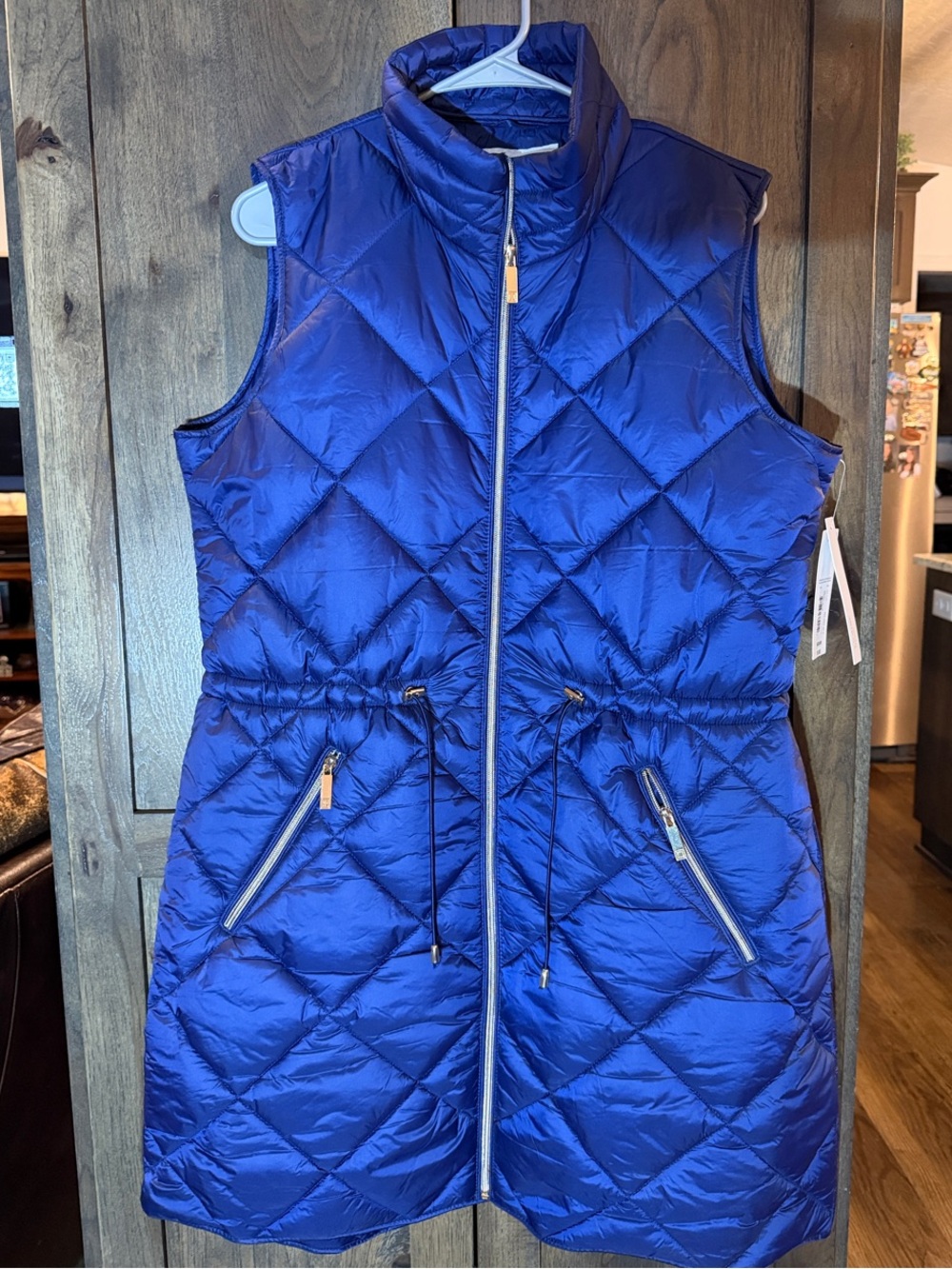 NWT Liz Claiborne Royal Blue Quilted Sleeveless Puffer Vest